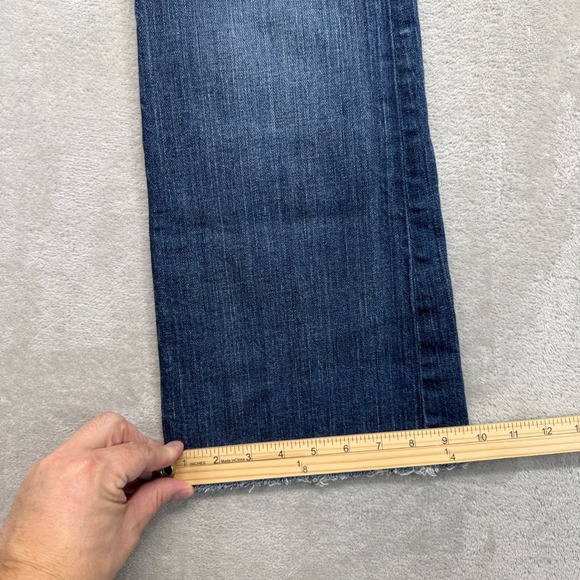 Vintage GAP Jeans Women's 10 Ankle Curvy Low Rise Flared Med Wash Distressed Hem - Picture 10 of 13